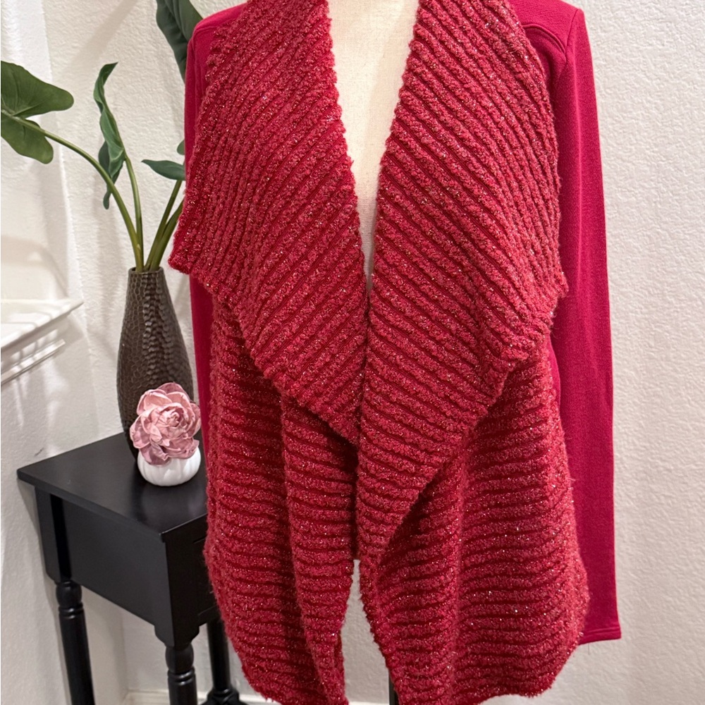 Lucky Brand Red Women's Cardigan, size SMALL in good used condition! - Picture 2 of 7
